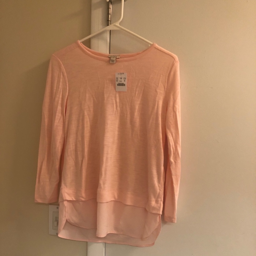 Light pink XS JCrew Top Long-sleeve Top